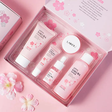 LAIKOU Sakura Kit Skin Care Set / 5-Piece Korean Skincare Collection for Moisturizing & Pore Care | Blossari