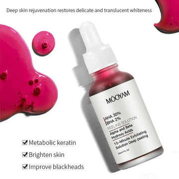 AHA & BHA Hydroxy Acid Face Serum / Salicylic Acid Essence / Pore-Cleansing, Keratin-Softening & Firming Facial Treatment | Blossari