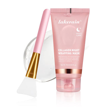 Collagen Jelly Cream / Hydrolyzed Collagen Overnight Facial Mask / Peel-Off Wrapping Mask / Hydrating & Firming Skincare | Blossari