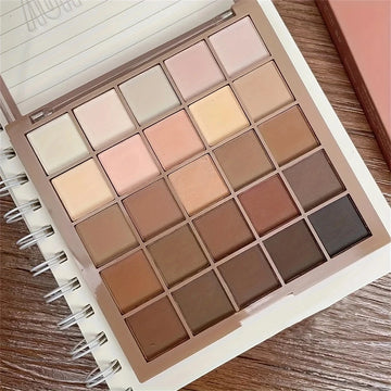 Colors Eyeshadow Palette / Neutral Gray & Brown Earthy Tones / Coffee & Chocolate Style / Multi-Functional Natural Makeup Look | Blossari