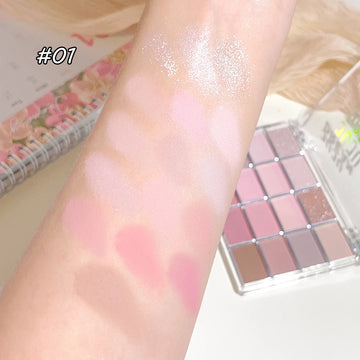 Color Eyeshadow Palette Matte & Shimmer β Nude Earth Tones, Silky Blendable Texture, Korean Style Natural Eye Makeup Look | Blossari