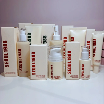 Korean Brand Skincare Set Seoul 1988 / Anti-Aging & Brightening Collection / Eye Cream, Sunscreen, Rice Cream & Essence | Blossari