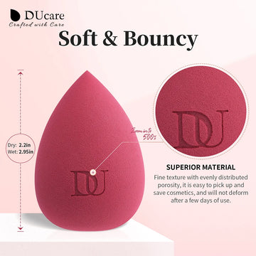 DUcare Water Drop Makeup Sponge / Professional Cosmetic Puff for Foundation, Concealer & BB Cream Blending | Blossari
