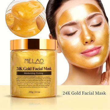 MELAO 24K Gold Face Mask / France Golden Collagen Facial / Moisturizing & Blackhead Removal Skin Care | Blossari