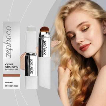 Foundation Stick With Brush “ Double-Head Color-Changing, Brightening & Hydrating Foundation Makeup |Blossari