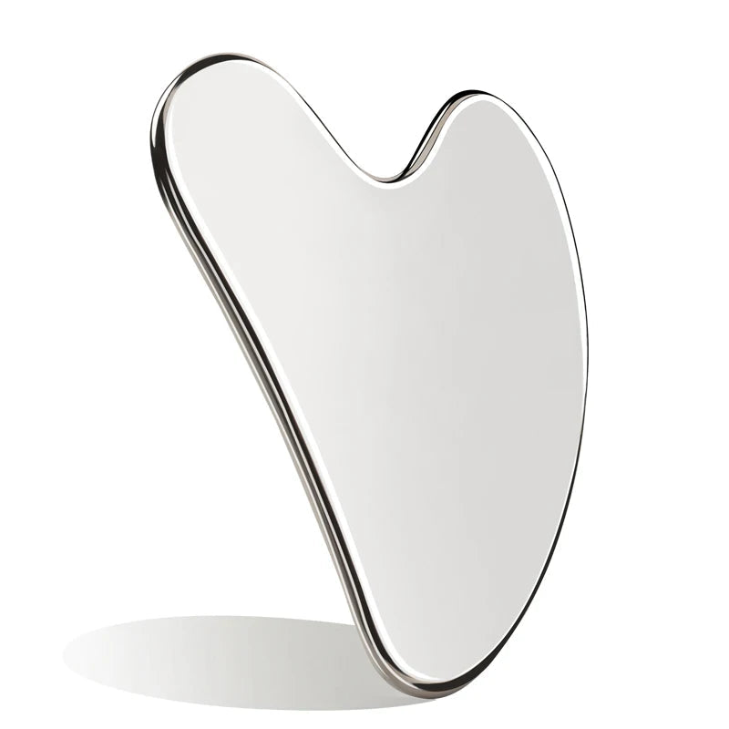 Stainless Steel Facial Gua Sha / Face Lifting & Massage Tool / Anti-Wrinkle, Skin Tightening & Cooling Cellulite Massager | Blossari