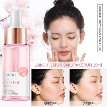 LAIKOU Sakura Face Essence / Anti-Wrinkle & Anti-Aging Serum / Shrink Pores, Moisturizing Dry Skin Care 17ml or 30ml | Blossari