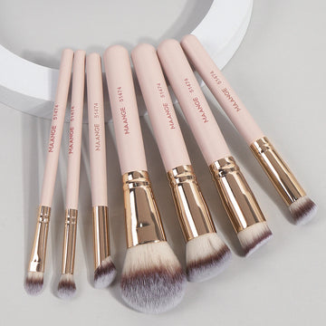 Maange (7 Pieces) Makeup Brush Set / Soft Bristle Brushes For Foundation, Powder, Concealer & Blush / Professional Beauty Tools | Blossari