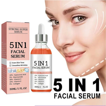 Face Serum / Fade Fine Lines, Firming, Moisturizing & Brightening with Vitamin C & Hyaluronic Acid / Shrink Pores Skincare | Blossari