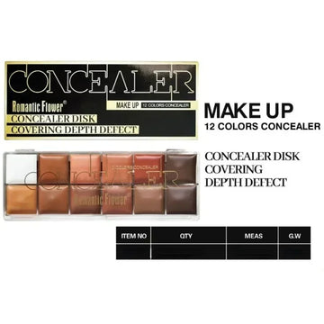 Color Concealer Palette / Nude Contour & Full-Coverage Foundation / Waterproof Makeup for Dark Skin / Face Coverage & Highlighting | Blossari