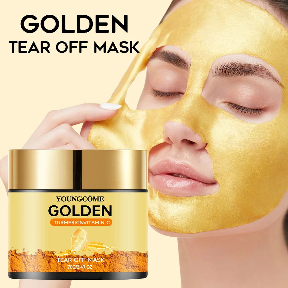 Gold Face Mask / 24K Collagen Facial Moisturizing Mask / Blackhead Removal & Skin Care / France Golden Beauty Facemask 40g/70g | Blossari