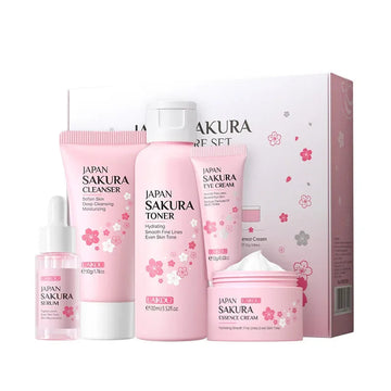 LAIKOU Sakura Kit Skin Care Set / 5-Piece Korean Skincare Collection for Moisturizing & Pore Care | Blossari