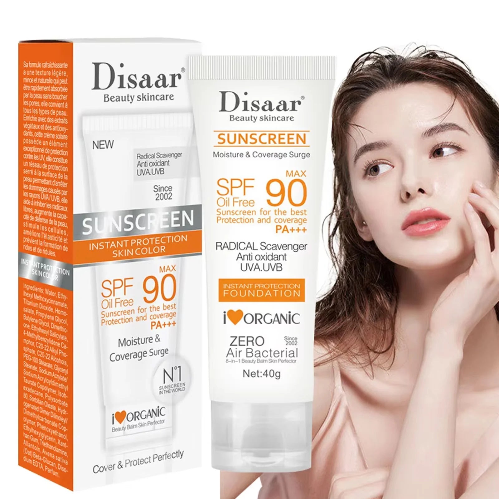 Facial & Body Sunscreen SPF 90+ / Waterproof UV Sun Cream / Sunblock & Skin Protective Cream / Anti-Sun Facial & Seaside Protection | Blossari