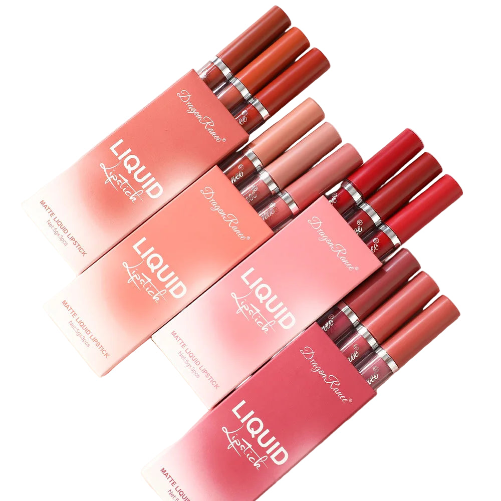 Matte Liquid Lipstick Set / Waterproof, Long-Lasting Lip Tint & Gloss for Women / Korean Makeup | Blossari