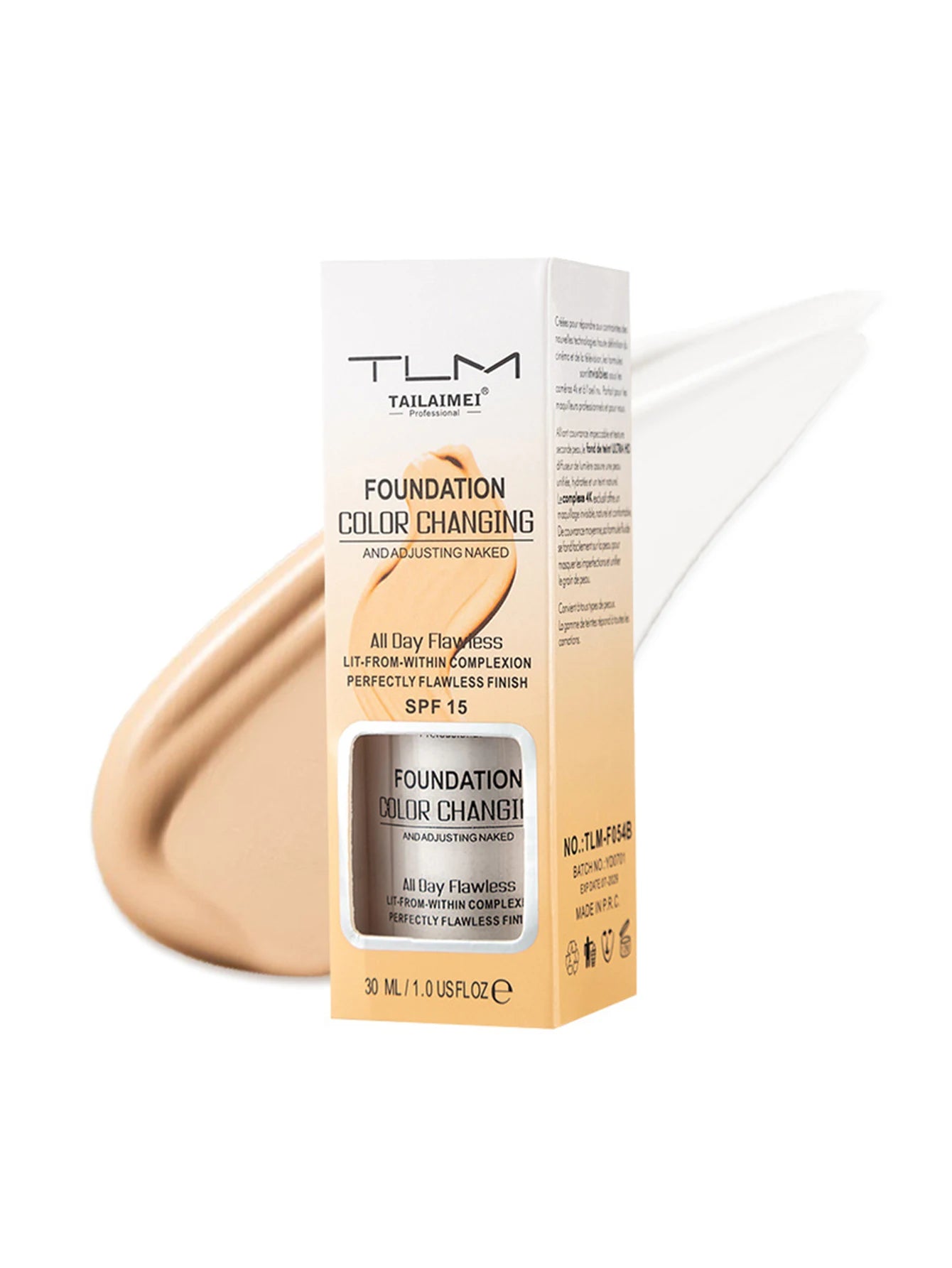Moisturizing Liquid Foundation / Lightweight Breathable Formula / Waterproof, Long-Lasting & Hydrating Finish | Blossari