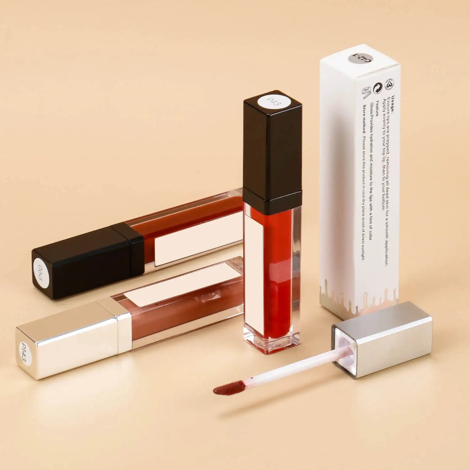 Wholesale Lip Gloss With LED Light & Mirror / Private Label Shiny Liquid Lipstick | Blossari