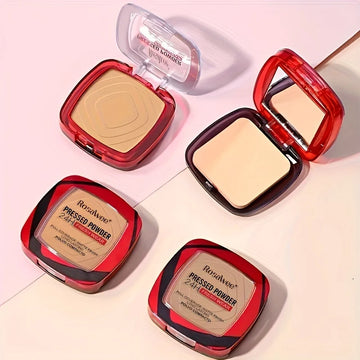 Matte Full Coverage Pressed Powder Foundation / 24H Fresh Wear Finish / Weightless Oil-Control Compact With Puff | Blossari